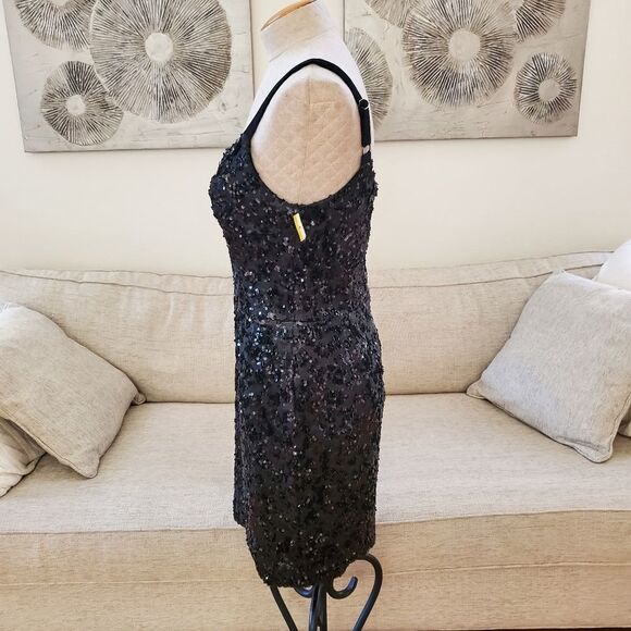 Dress the Population Lindsay Sequin Cheetah Sheath Dress size Large - NEW - Picture 7 of 13